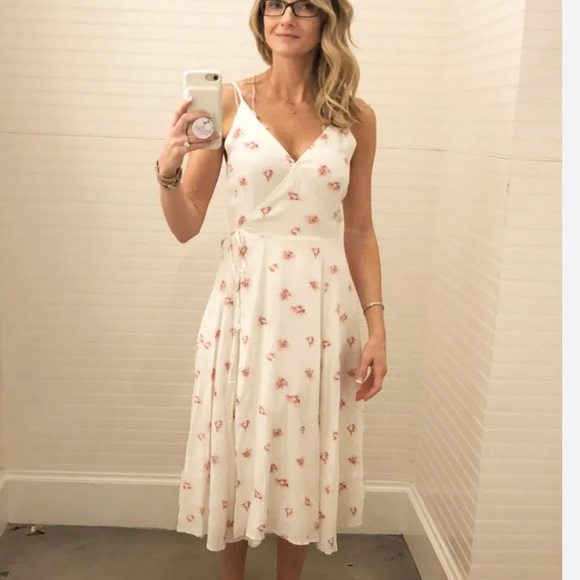 Abercrombie floral wrap midi dress - Picture 1 of 8
